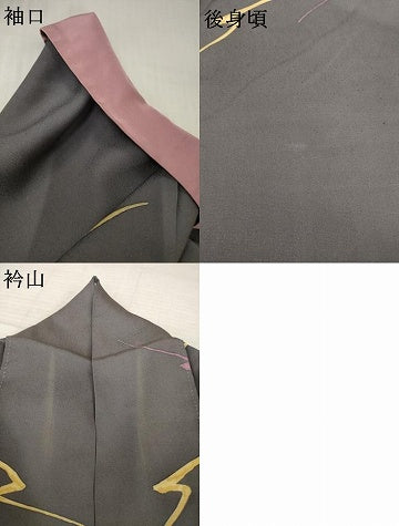 平和屋着物●上質な小紋　稲妻　正絹　逸品　AABI7983ck