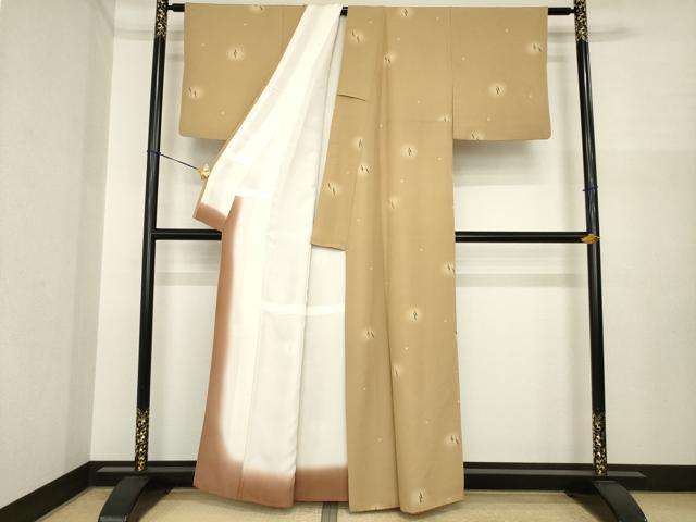 平和屋着物●上質な小紋　丸文　成り物　ほたる暈し　正絹　逸品　AABI7984ck