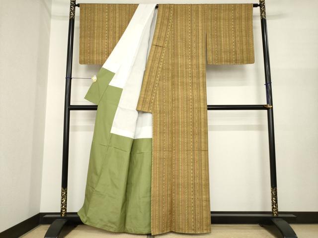 平和屋着物●上質な紬　花間道　正絹　逸品　未使用　AABI7986ck