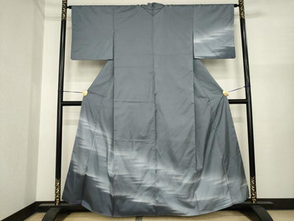 平和屋着物●本場大島紬　染大島　訪問着　霞文　暈し染め　正絹　逸品　未使用　AABI7990ck