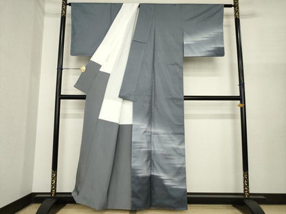 平和屋着物●本場大島紬　染大島　訪問着　霞文　暈し染め　正絹　逸品　未使用　AABI7990ck