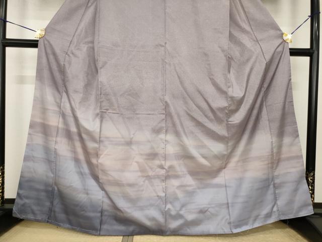 平和屋着物●本場大島紬　染大島　訪問着　霞文　正絹　逸品　未使用　AABI7992ck