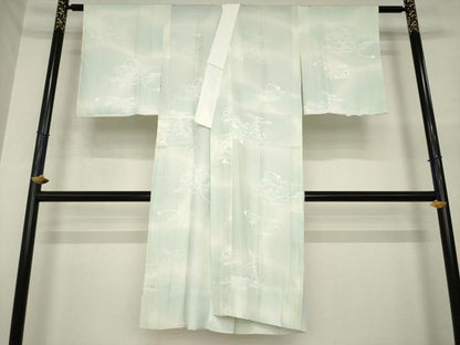 平和屋着物●長襦袢　無双仕立て　短冊花地紋　暈し染め　正絹　逸品　未使用　AABI7997ck