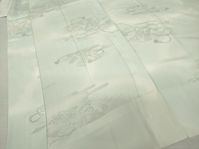 平和屋着物●長襦袢　無双仕立て　短冊花地紋　暈し染め　正絹　逸品　未使用　AABI7997ck