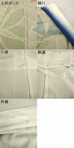 平和屋着物●本塩沢　花尽くし　正絹　逸品　AABI7999ck