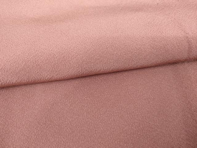 平和屋着物▽上質な色無地　単衣　紅梅色　正絹　逸品　AABI8008cs