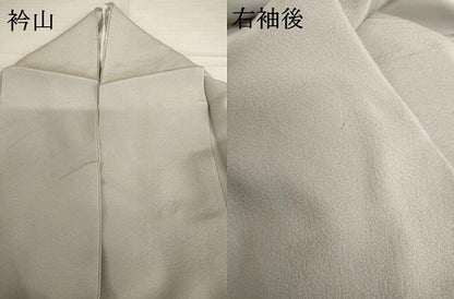 平和屋着物▽上質な色無地　単衣　白藤色　正絹　逸品　AABI8012cs