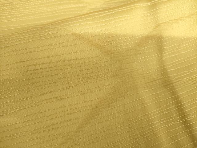 平和屋着物▽上質な色無地　単衣　流水地紋　淡黄色　正絹　逸品　未使用　AABI8013cs
