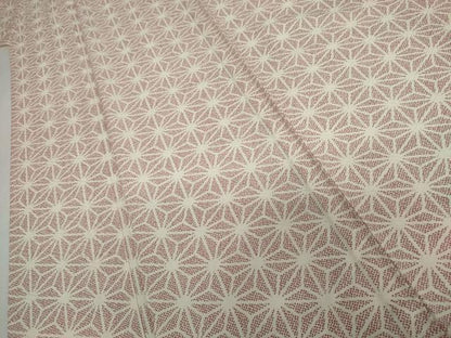 平和屋着物▽上質な小紋　単衣　麻の葉文様　正絹　逸品　AABI8015cs