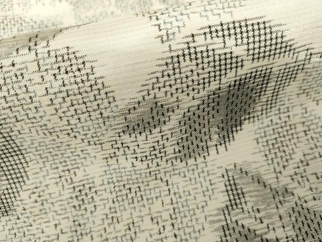 平和屋着物▽上質な紬　単衣　葉尽くし　正絹　逸品　AABI8028cs