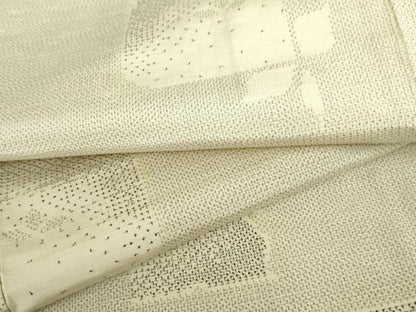 平和屋着物▽上質な紬　単衣　破れ色紙文　正絹　逸品　AABI8030cs