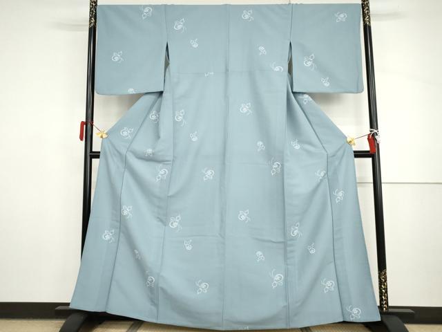 平和屋着物▽小紋　単衣　瓢箪花文　洗える着物　AABI8036cs
