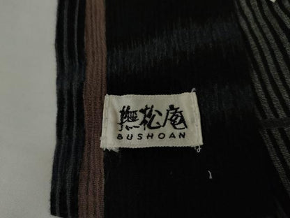 平和屋着物▽撫松庵　小紋・浴衣兼用　燕　黒地　単衣　綿　AABI8037cs