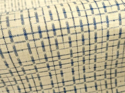 平和屋着物▽上質な紬　単衣　格子　正絹　逸品　未使用　AABI8044cs
