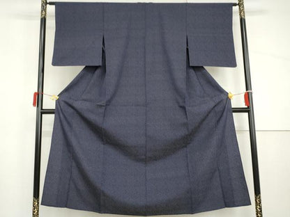 平和屋着物▽上質な小紋　単衣　流水文　正絹　逸品　AABI8045cs
