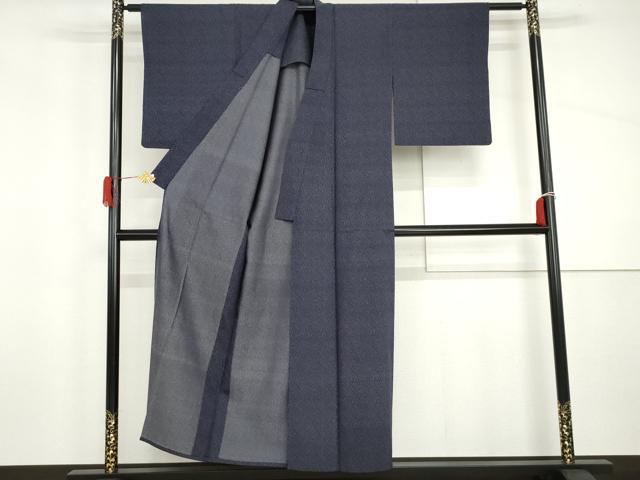 平和屋着物▽上質な小紋　単衣　流水文　正絹　逸品　AABI8045cs