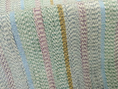 平和屋着物▽上質な紬 　単衣　 縞　正絹　逸品　未使用　AABI8054cs