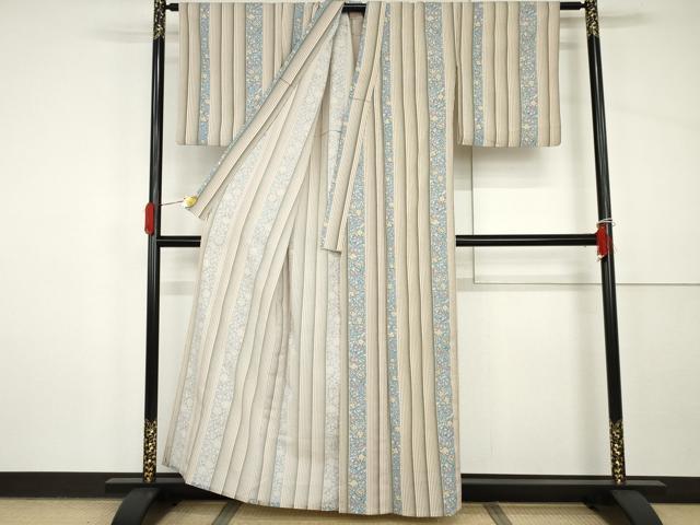 平和屋着物▽小紋　単衣　辻が花　洗える着物　AABI8069cs