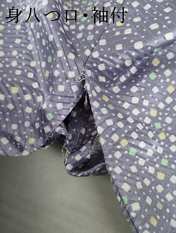平和屋着物▽男性　小紋　単衣　散らし文様　洗える着物　AABI8076cs