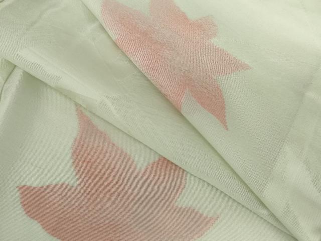 平和屋着物＊夏物　小紋　紗　楓文　正絹　逸品　AABI8096cs