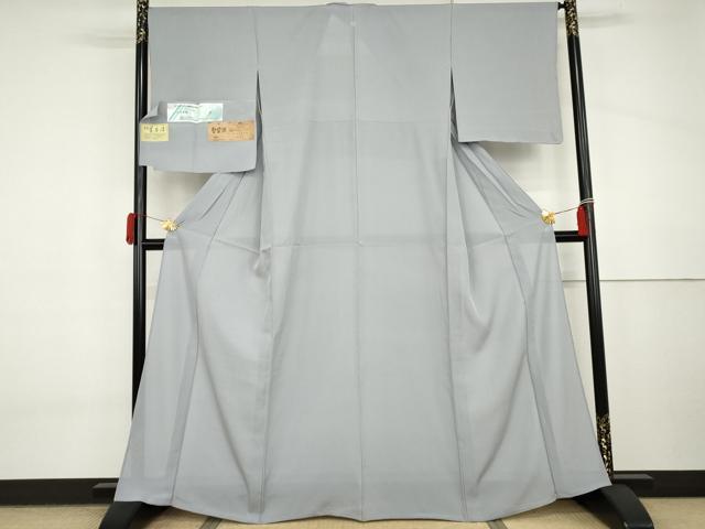 平和屋着物＊夏物　色無地　絽　堅牢草木染　さざ波　藤色　五泉　反端・保証書付き　正絹　逸品　未使用　AABI8099cs
