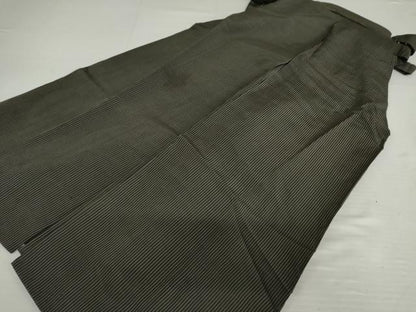 平和屋着物＊夏物　男性　馬乗り袴　縞　正絹　逸品　AABI8107cs