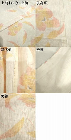 平和屋着物＊夏物　小紋　草花文　AABI8111cs