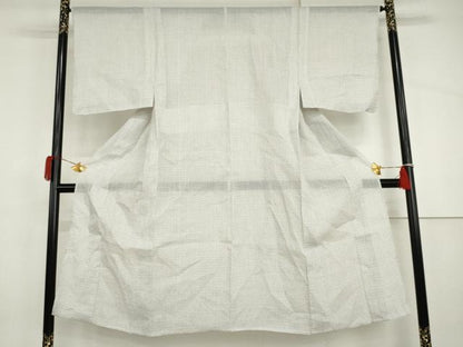 平和屋着物＊夏物　男性　上布　横段文　麻　逸品　AABI8115cs
