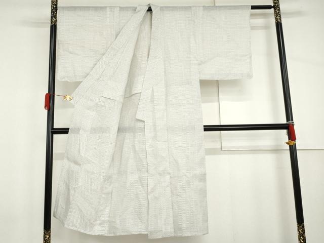 平和屋着物＊夏物　男性　上布　横段文　麻　逸品　AABI8115cs