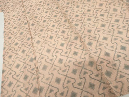 平和屋着物＊夏物　本場小千谷ちぢみ　幾何学文様　麻　逸品　AABI8123cs