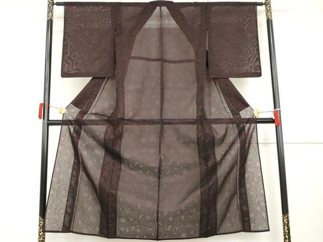 平和屋着物＊夏物　小紋　風通紗　枝花文　正絹　逸品　未使用　AABI8125cs