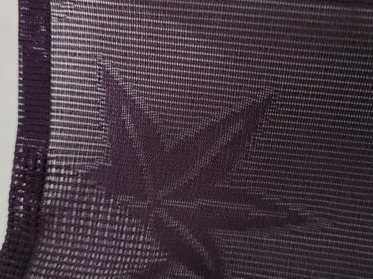 平和屋着物＊夏物　色無地　絽　地紙楓紋紗　桑の実色　正絹　逸品　AABI8130cs