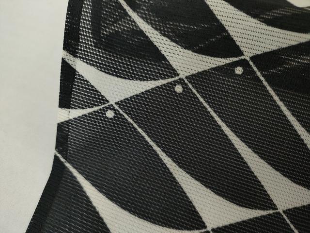 平和屋着物＊夏物　小紋　絽　幾何学文様　洗える着物　AABI8131cs
