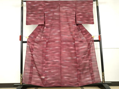 平和屋着物＊夏物　小紋　霞文　暈し染め　正絹　逸品　AABI8133cs