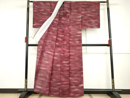 平和屋着物＊夏物　小紋　霞文　暈し染め　正絹　逸品　AABI8133cs
