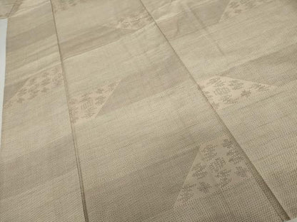 平和屋着物＊夏物　本場大島紬　夏大島　白大島　9マルキ　横段文　正絹　逸品　AABI8134cs