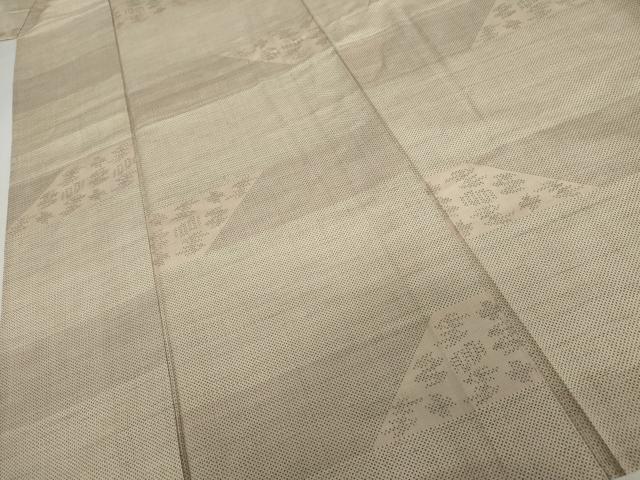 平和屋着物＊夏物　本場大島紬　夏大島　白大島　9マルキ　横段文　正絹　逸品　AABI8134cs