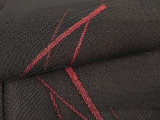 平和屋着物＊夏物　小紋　風通紗　枝木文　黒地　正絹　逸品　AABI8136cs