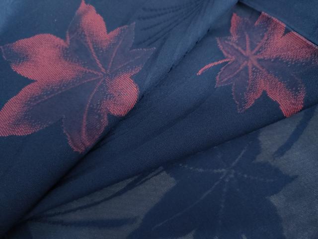 平和屋着物＊夏物　小紋　紗　竜田川　正絹　逸品　未使用　AABI8141cs