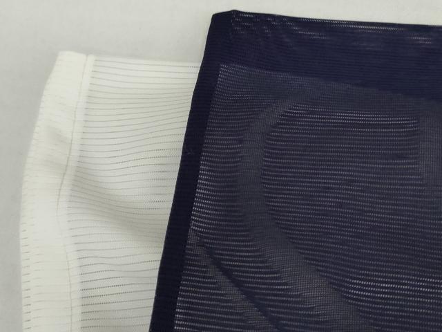 平和屋着物＊夏物　色無地　絽　流水紋紗　紺藍色　洗える着物　AABI8142cs