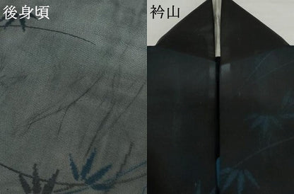 平和屋着物＊夏物　小紋　風通紗　笹文　正絹　逸品　AABI8143cs