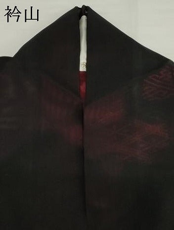 平和屋着物＊夏物　小紋　風通紗　吉祥文　正絹　逸品　AABI8146cs