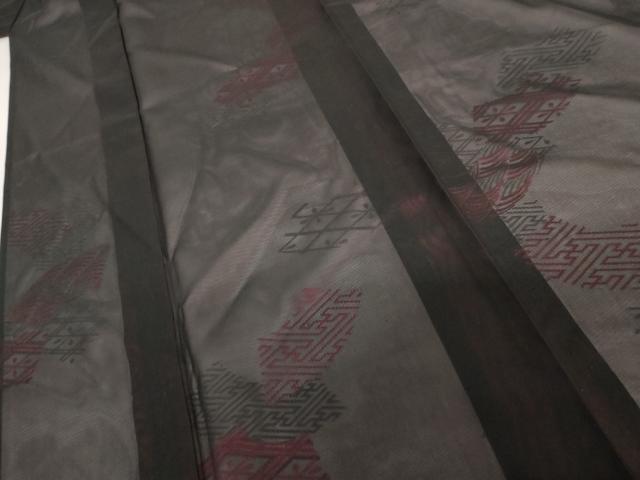 平和屋着物＊夏物　小紋　風通紗　吉祥文　正絹　逸品　AABI8146cs