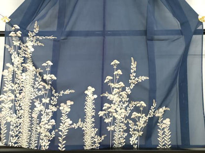 平和屋着物＊夏物　訪問着　絽　駒刺繍　枝花文　金彩　ますいわ屋扱い　正絹　逸品　AABI8151cs