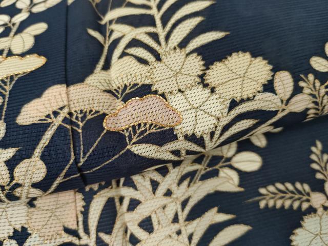 平和屋着物＊夏物　訪問着　絽　駒刺繍　枝花文　金彩　ますいわ屋扱い　正絹　逸品　AABI8151cs