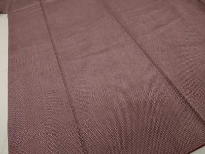 平和屋着物●お召　変わり格子　正絹　逸品　AABI8167ck