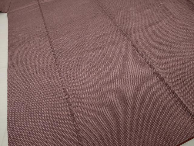 平和屋着物●お召　変わり格子　正絹　逸品　AABI8167ck