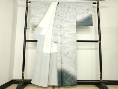 平和屋着物●訪問着　雫　桜　暈し染め　金彩　正絹　逸品　AABI8168ck