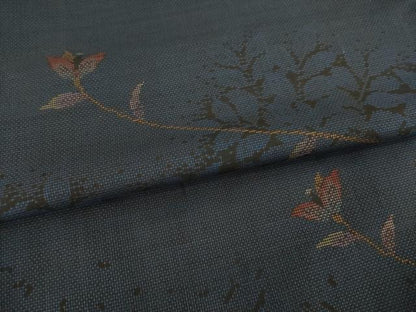 平和屋着物●本場大島紬　カタス9マルキ　花蔦草文　正絹　逸品　AABI8169ck