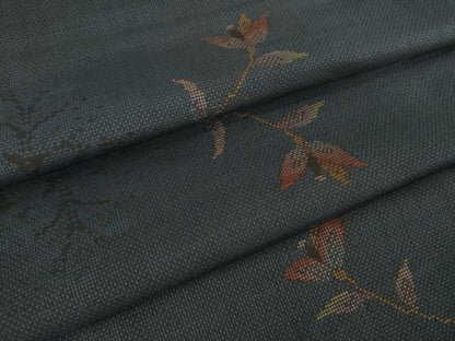 平和屋着物●本場大島紬　カタス9マルキ　花蔦草文　正絹　逸品　AABI8169ck
